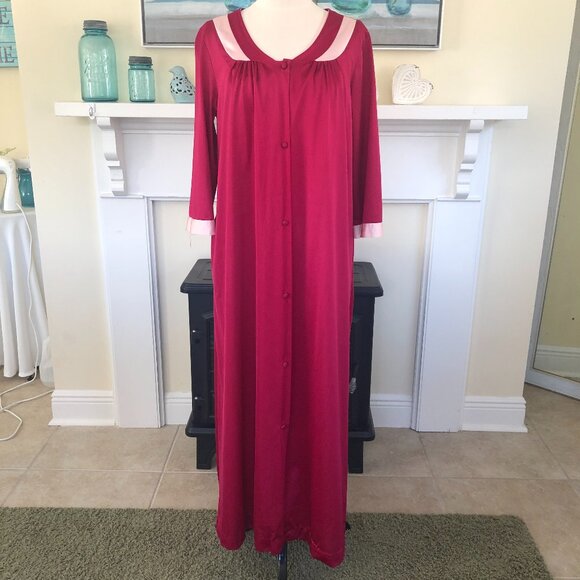 Vintage Lorraine Peignoir Gown & Robe Set Medium Long Pink - Picture 3 of 14